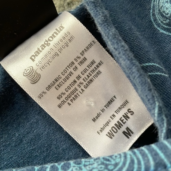 Patagonia Dress Margot Blue Floral Mini Sleeveless Stretch Surplice size medium - Picture 6 of 11